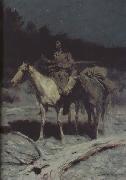 Frederic Remington A Dangerous Country (mk43) France oil painting artist